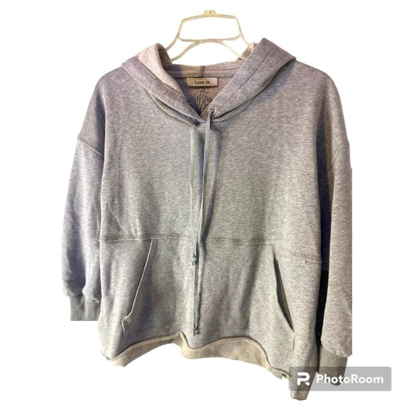 Love in Tops - Love In Cropped Hoodie Grey  US M